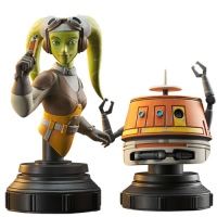 Бюсты Гера и Чоппер Star Wars Mini Busts - Star Wars: Rebels - 1/6 Scale Hera And Chopper 2-Pack