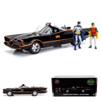 Бэтмобиль 1:18 Scale Diecast - Hollywood Rides - DC - 1966 Classic TV Series Batmobile w/ Batman & Robin