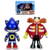 Фигурки Метал Соник и Доктор Эггман Sonic The Hedgehog Figures - 3" Dr Robotnik & Metal Sonic Vinyl 2-Pack